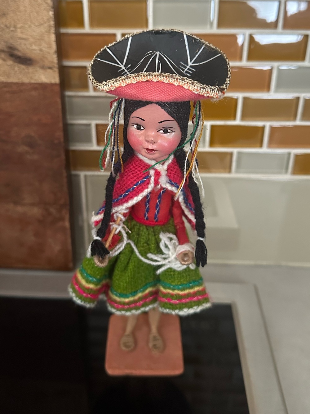 Peruvian Handmade Vintage Doll Traditional Andean Folk Art